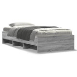 Bed Frame Grey Sonoma Engineered wood 100 x 200 cm Bed Frame 3295672