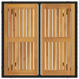 Garden Dining Set 5 pcs Black and Brown Poly Rattan 3365404