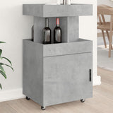 Bar Cart Concrete Grey 50x41x89 cm Engineered Wood 848265
