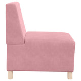 Modular Sofa Unit Armless 2 pcs Pink 55 x 74 x 82 cm Velvet 3399763