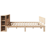 ZNTS Bookcase Bed without Mattress 180x200 cm Super King Solid Wood Pine 3322638