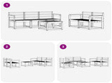 Outdoor Sofa Set 6 pcs Natural 3365997