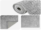 Rug Grey 80 x 300 cm 100% Polyester 3 mm Washable 42041663