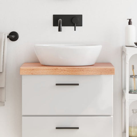 Bathroom Countertop Light Brown 60x30x cm Treated Solid Wood 3156103