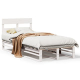 Bed Frame without Mattress White 90x200 cm Solid Wood Pine 850795