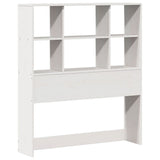 Bookcase Bed without Mattress White 90x200 cm Solid Wood Pine 3321582