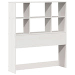 ZNTS Bookcase Bed without Mattress White 100x200cm Solid Wood Pine 3323120