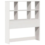 ZNTS Bookcase Bed without Mattress White 100x200cm Solid Wood Pine 3323120
