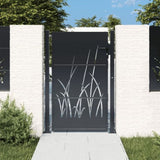 Garden Gate Anthracite 105x155 cm Steel Grass Design 153169