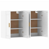 Wall Mounted Cabinets 2 pcs White Engineered Wood 3197977