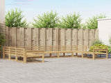 Outdoor Sofa Set 9 pcs White 404 x 247.5 x 73 cm 3387023