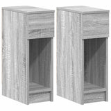 Bedside Cabinets with Drawer 2 pcs Grey Sonoma 20x36x60 cm 858706