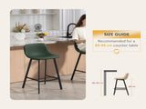 Bar Stools Set of 2, PU Leather Dining Stools with Backrest, Footrest, for Kitchen, Counter, T3398P423528