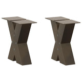 Coffee Table Legs X-Shaped 2 pcs Natural Steel 40x cm Steel 4012935