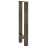 Console Table Legs Natural Steel 2 pcs 38x cm Steel 4013299