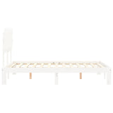 Bed Frame without Mattress White 120x200 cm Solid Wood Pine 3193722