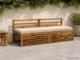 2-Piece Bench Cushions SOEST 100% Polyester Cream 950263