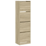 Shoe Cabinet with 4 Flip-Drawers Sonoma Oak 60x42x204 cm 3214394
