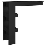 ZNTS Wall Bar Table Black 102x45x103.5 cm Engineered Wood 811782