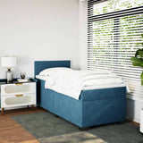 Box Spring Bed with Mattress Dark Blue 80x200 cm Velvet 3286166