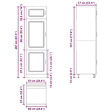 Kitchen Cupboard Kalmar Brown Oak Engineered Wood 853634