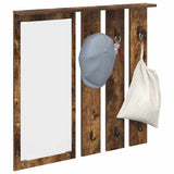 Wall-Mounted Coat Rack with Shelf Smoked oak 84 x 10 x 80 cm 874495