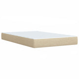 Box Spring Bed with Mattress Cream 120x200 cm Fabric 3285853