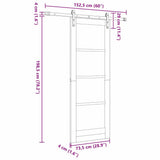 Sliding Door ORKDAL Natural 73.5 x 198.5 cm 3331931