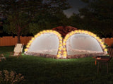 Party Tent with LED and 4 Sidewalls 3.6x3.6x2.3 m Camouflage 93078