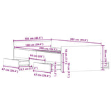 Bed Frame without Mattress Concrete Grey 100x200 cm 3203799