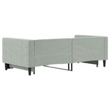 Daybed with Trundle without Mattress Light Grey 90x190 cm Single 3196781