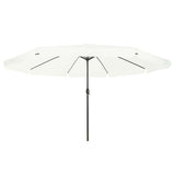 Garden Parasol Sand 394 x 394 x 248 cm Polyester and Steel 42003636