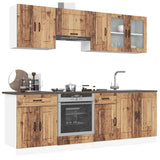 8 Piece Kitchen Cabinet Set Kalmar Old Wood Engineered Wood 3314829