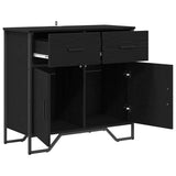 Sideboard with Drawer Black Oak 79.5 x 35.5 x 74.5 cm 883568