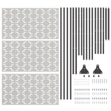 Privacy Screen Grey 100 x 50 x 180 cm Steel 868581