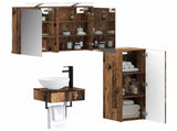 Bathroom Cabinet Set 4 pcs Old Wood Engineered Wood 3407373