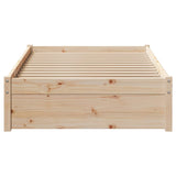 Bed Frame without Mattress 100x200 cm Solid Wood Pine 3301658