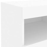 Bedside Cabinet with LED Lights White 50x40x45 cm 836763