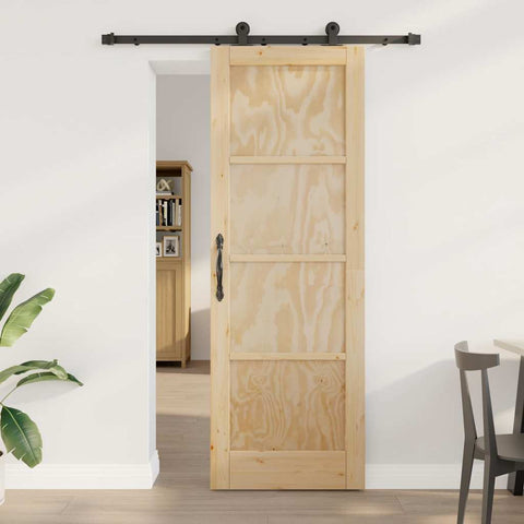Sliding Door Manual ORKDAL Natural and black 73.5 x 211 cm 3333440