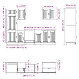 7 Piece Kitchen Cabinet Set Lucca Grey Sonoma Engineered Wood 3314777