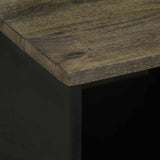 Coffee Table Black 80x50x40 cm Solid Wood Mango 4017688