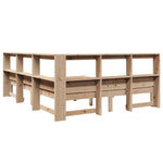 Bookcase Bed without Mattress 135x190 cm Solid Wood Pine 3324332