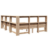 Bookcase Bed without Mattress 135x190 cm Solid Wood Pine 3324332