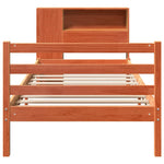 ZNTS Bookcase Bed without Mattress Wax Brown 90x200 cm Solid Wood 3321881