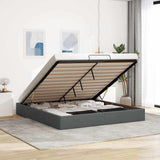 Ottoman Bed Frame without Mattress Dark Grey Super King Fabric 3310923