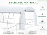 4 x 3 x 2 m Polytunnel Greenhouse with Roll-up Side Walls, Walk-in Grow House Tent with Steel Frame, T3398P313598