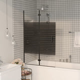 Folding Shower Enclosure ESG 80x140 cm Black 150740