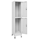 ZNTS Locker Cabinet with 2 Compartments 38x45x180 cm 244473