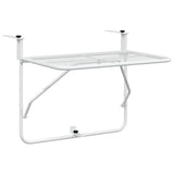 Balcony Table White 60x40 cm Steel 340916