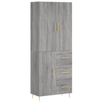 Highboard Grey Sonoma 69.5x34x180 cm Engineered Wood 3195897